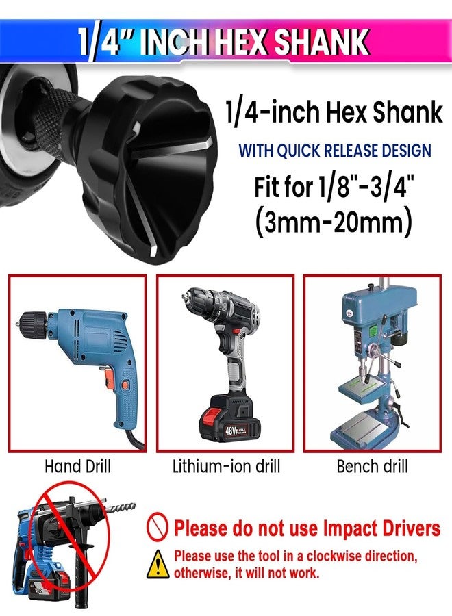 amiciTools Chamfering Drill Bit with Tungsten Carbide Blades, 1/8"-3/4" Deburring Tool, Quick Release 1/4” Hex Shank, Ideal for Bolt Repair - Image 4